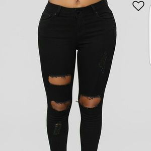 Fashion nova ripped jeggings